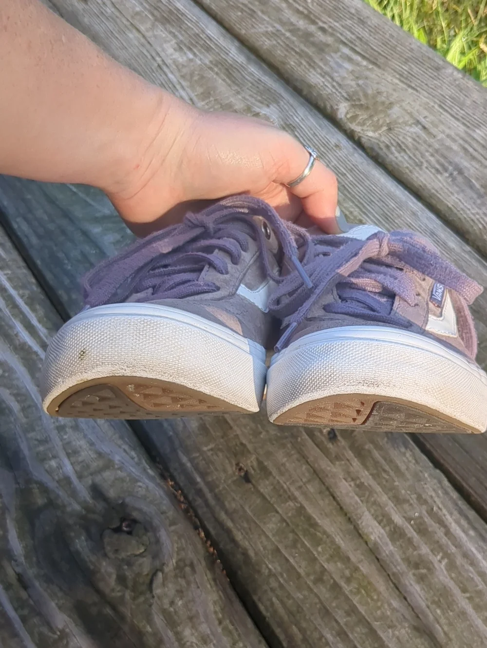 Vans Kyle Walker Pro Old Skool Sneakers in Dusty Lavender and White Men's 6.5